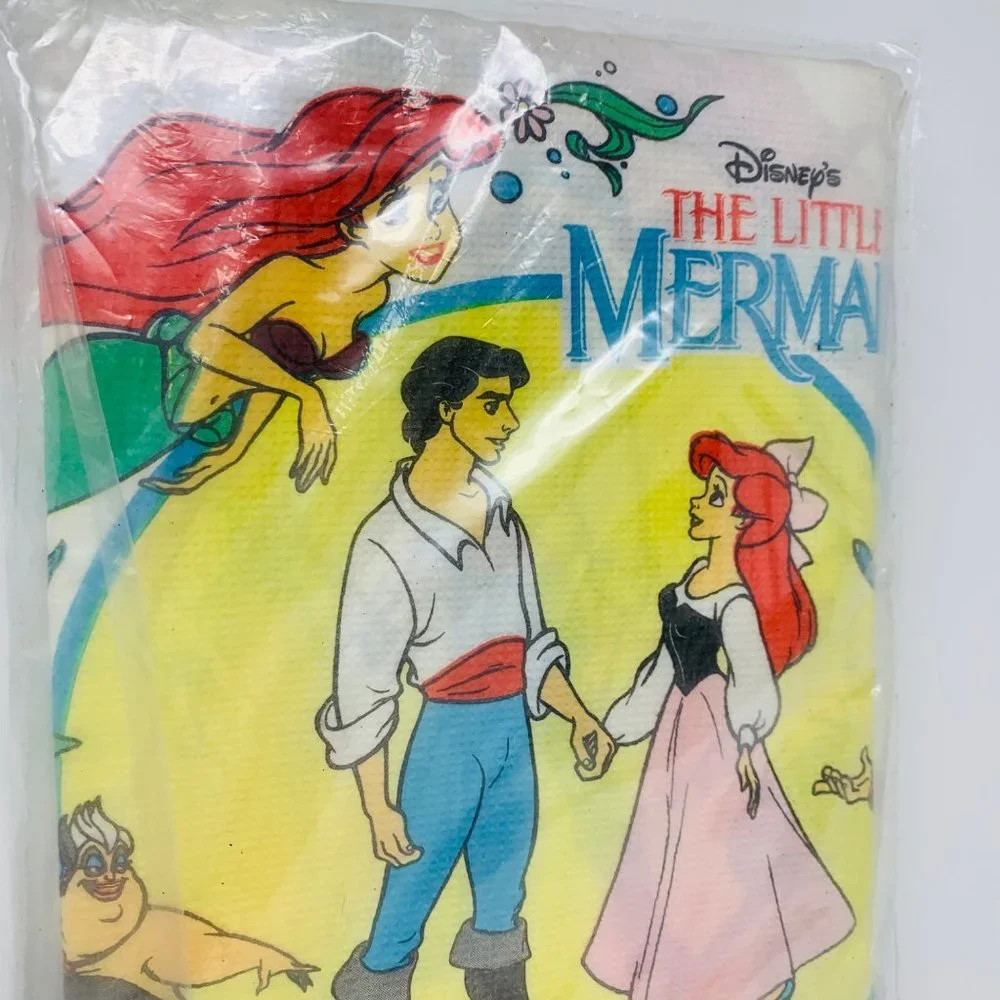 Vintage Disney's The Little Mermaid Table Cover Nostalgia Birthday Party